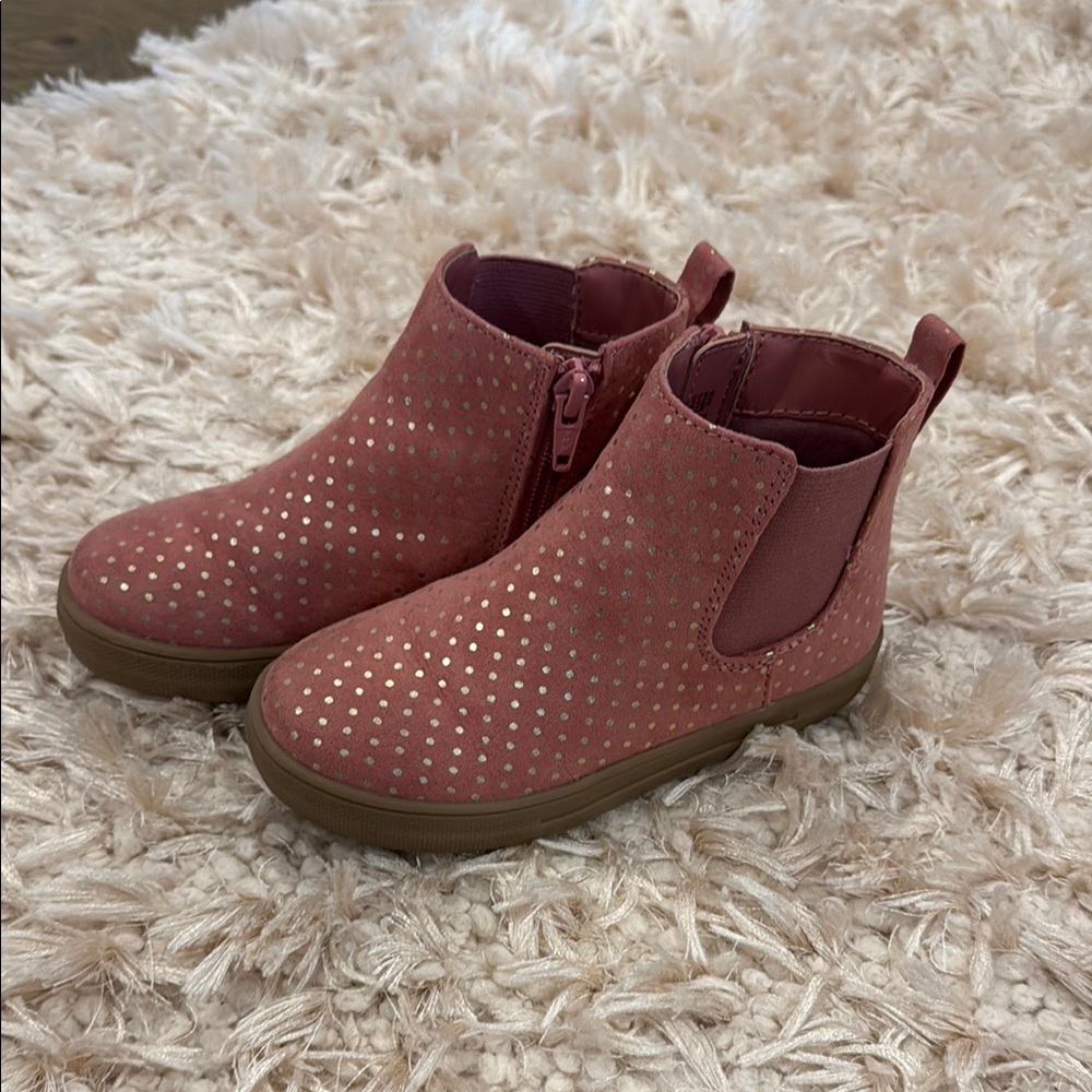 Kids Pink Ankle Boots